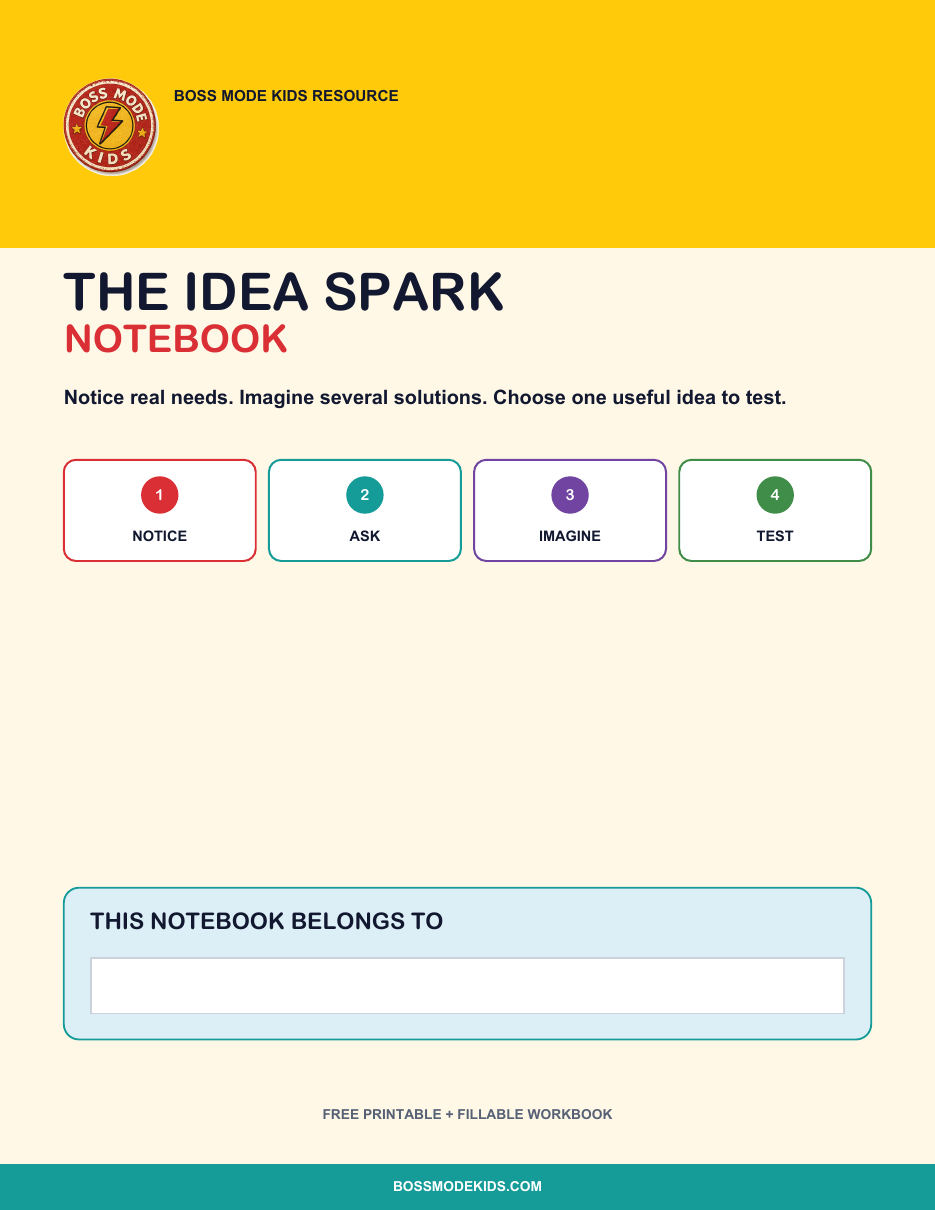 Cover of The Idea Spark Notebook